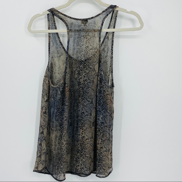 Aritzia Wilfred Silk Cheetah Print Racerback Tank - Picture 7 of 13